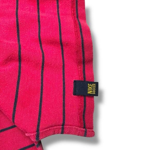VTG Nike Team Manchester United XL Striped Polo Shirt Red Soccer Football ‘flaw’ - Picture 7 of 12
